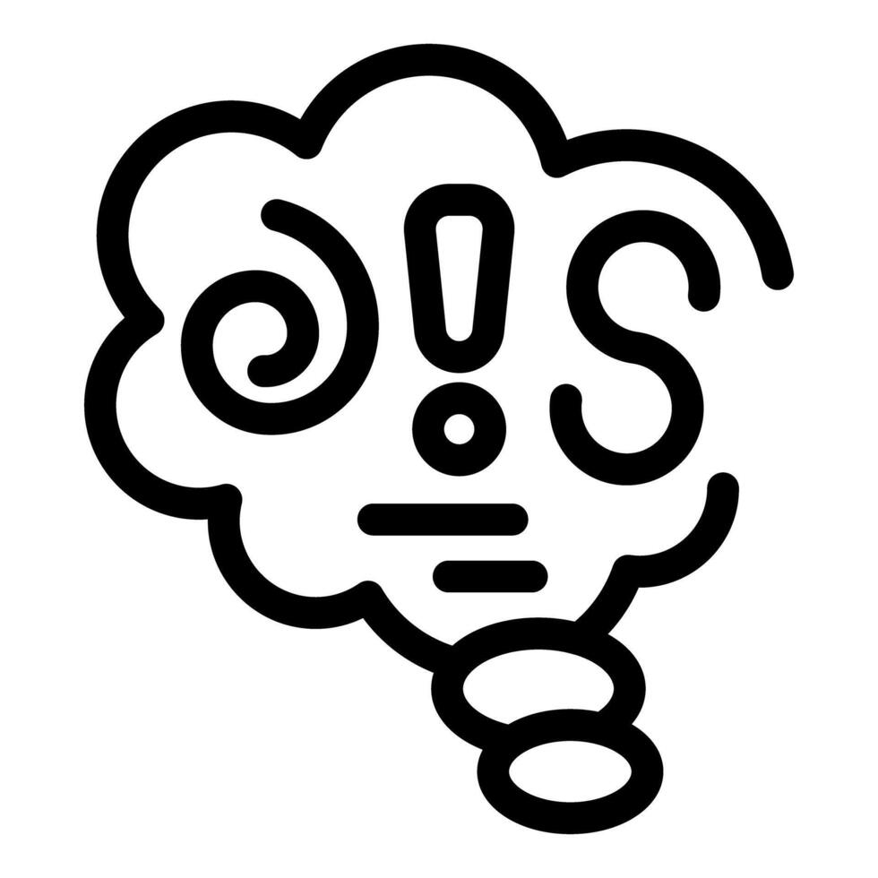 Thought bubble showing confusion with question and exclamation mark vector