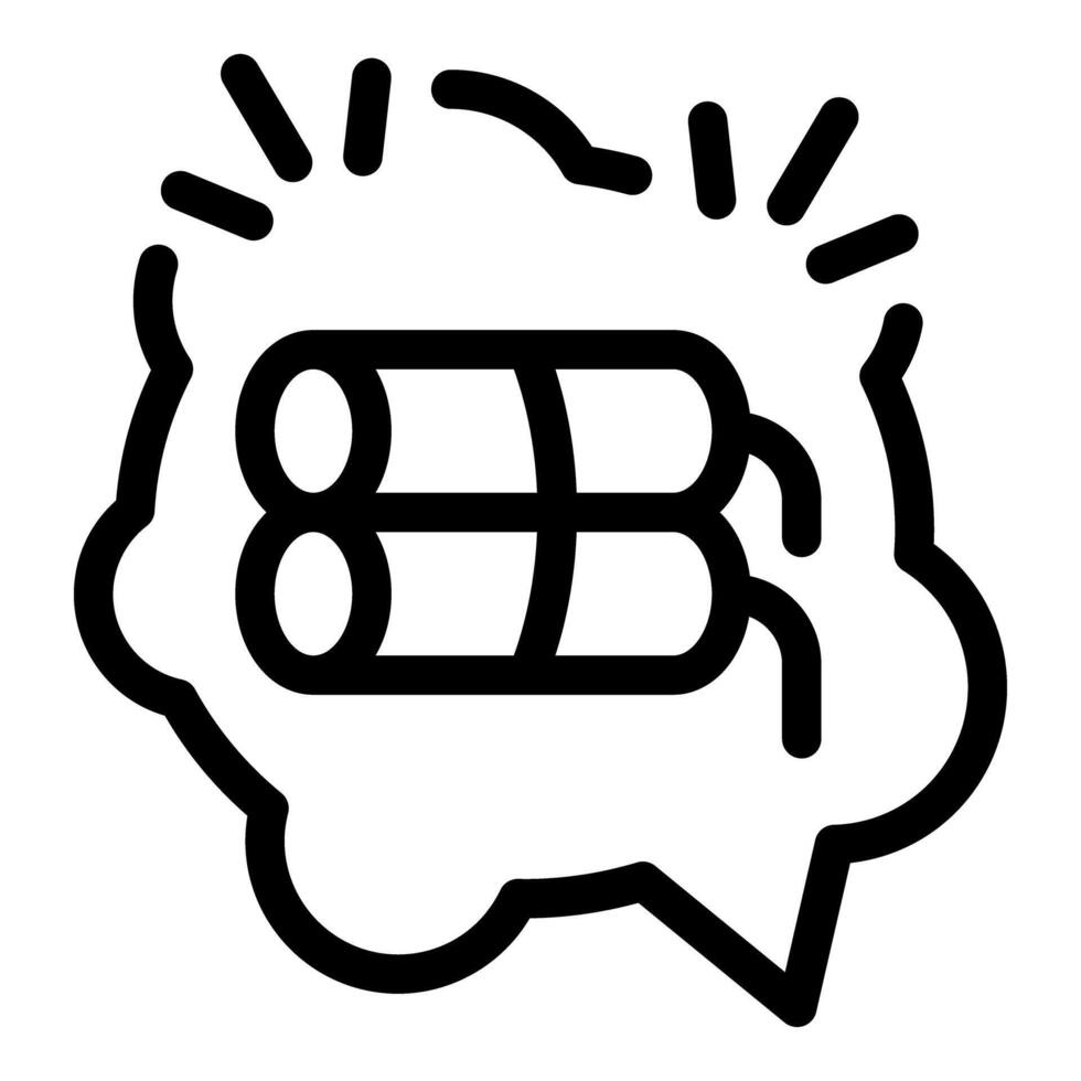 Speech bubble exploding with dynamite for angry communication vector