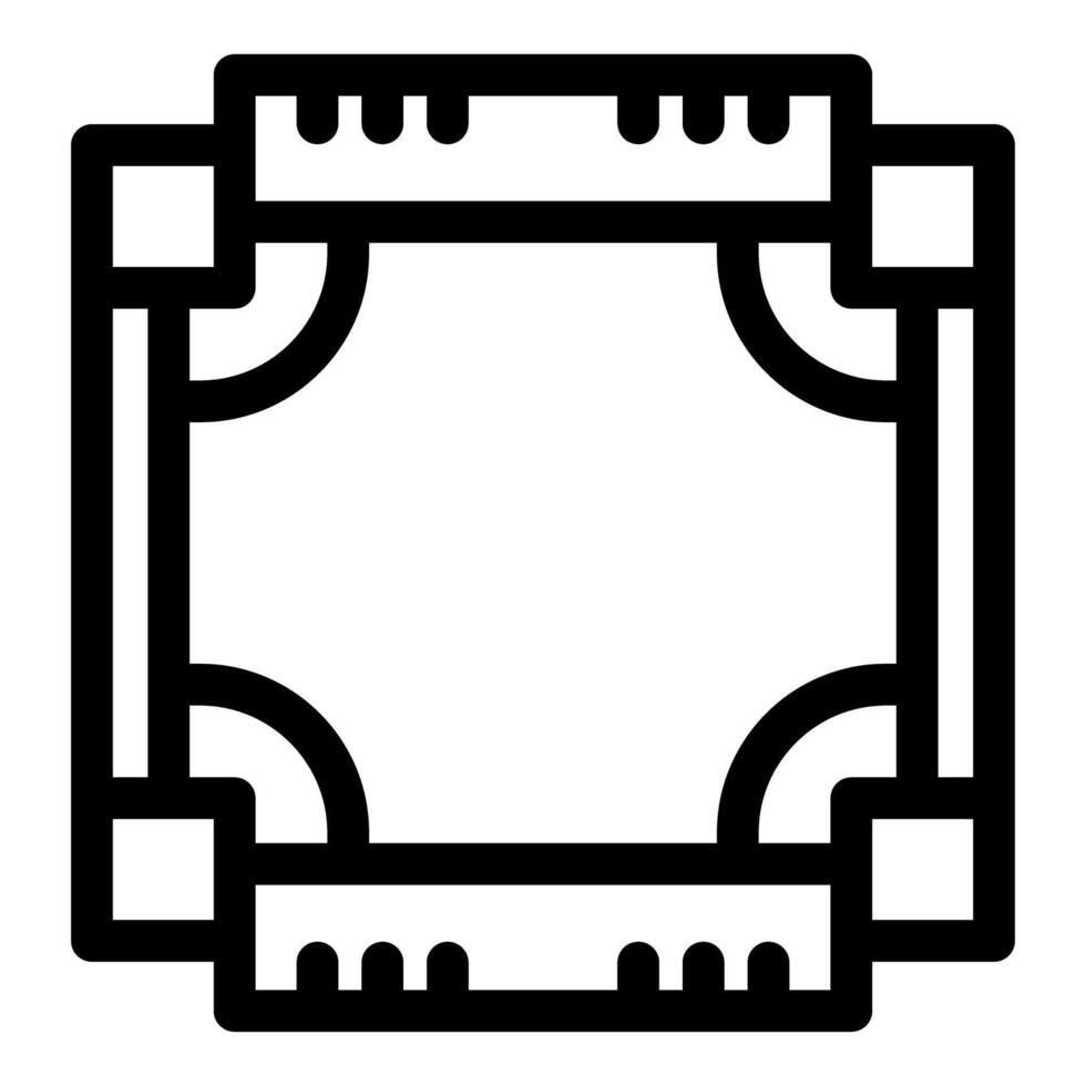 Boxing ring surrounded by ropes representing fighting competition vector