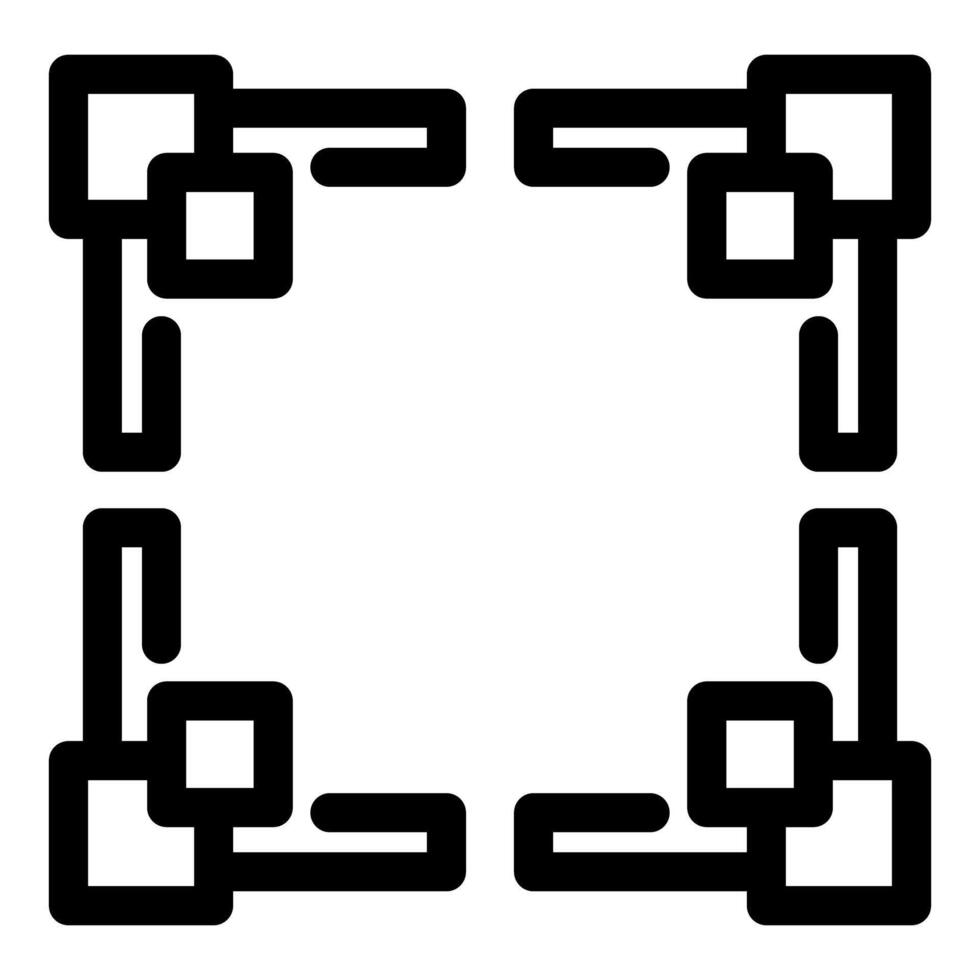 Square shape geometrical frame forming a border with a modern design vector