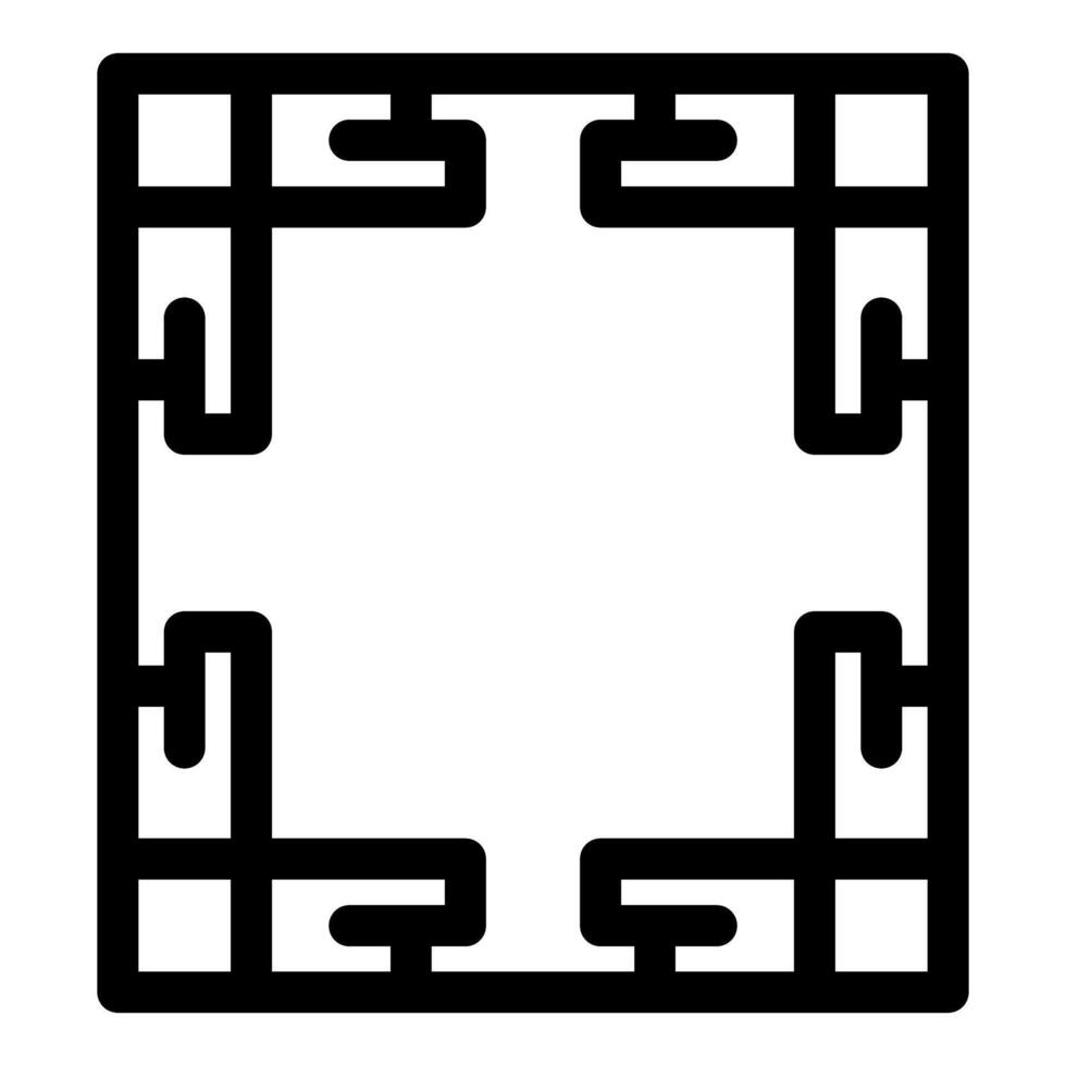 Square shape geometrical ornament showing symmetry concept vector