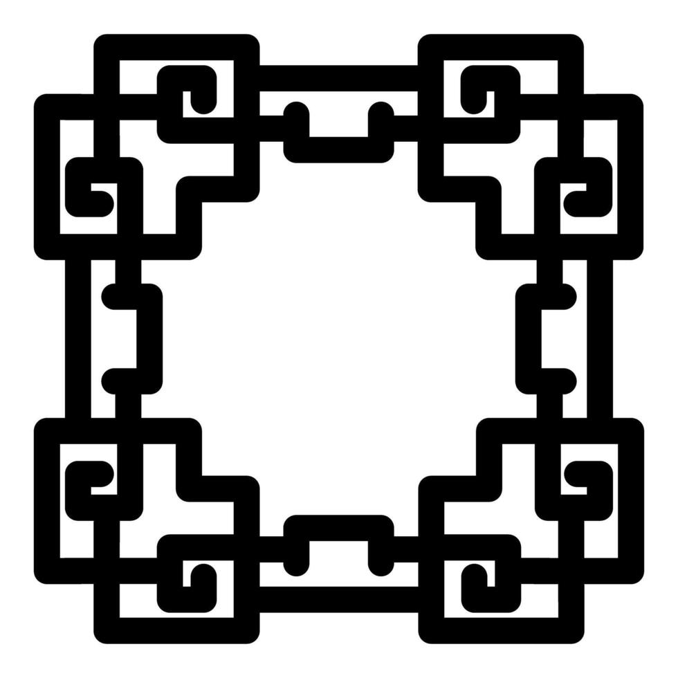 Square frame is creating a geometric shape with bold lines vector