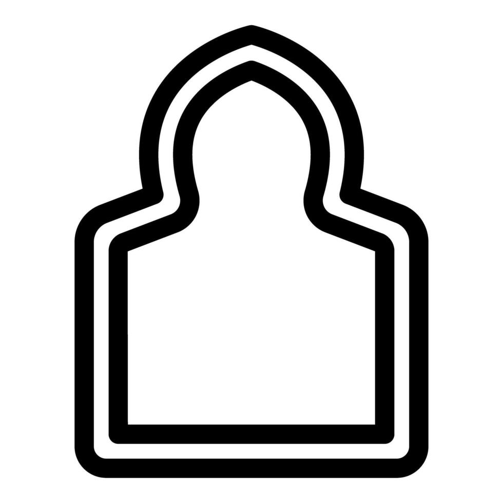 Islamic archway forming a perfect frame with rounded top vector