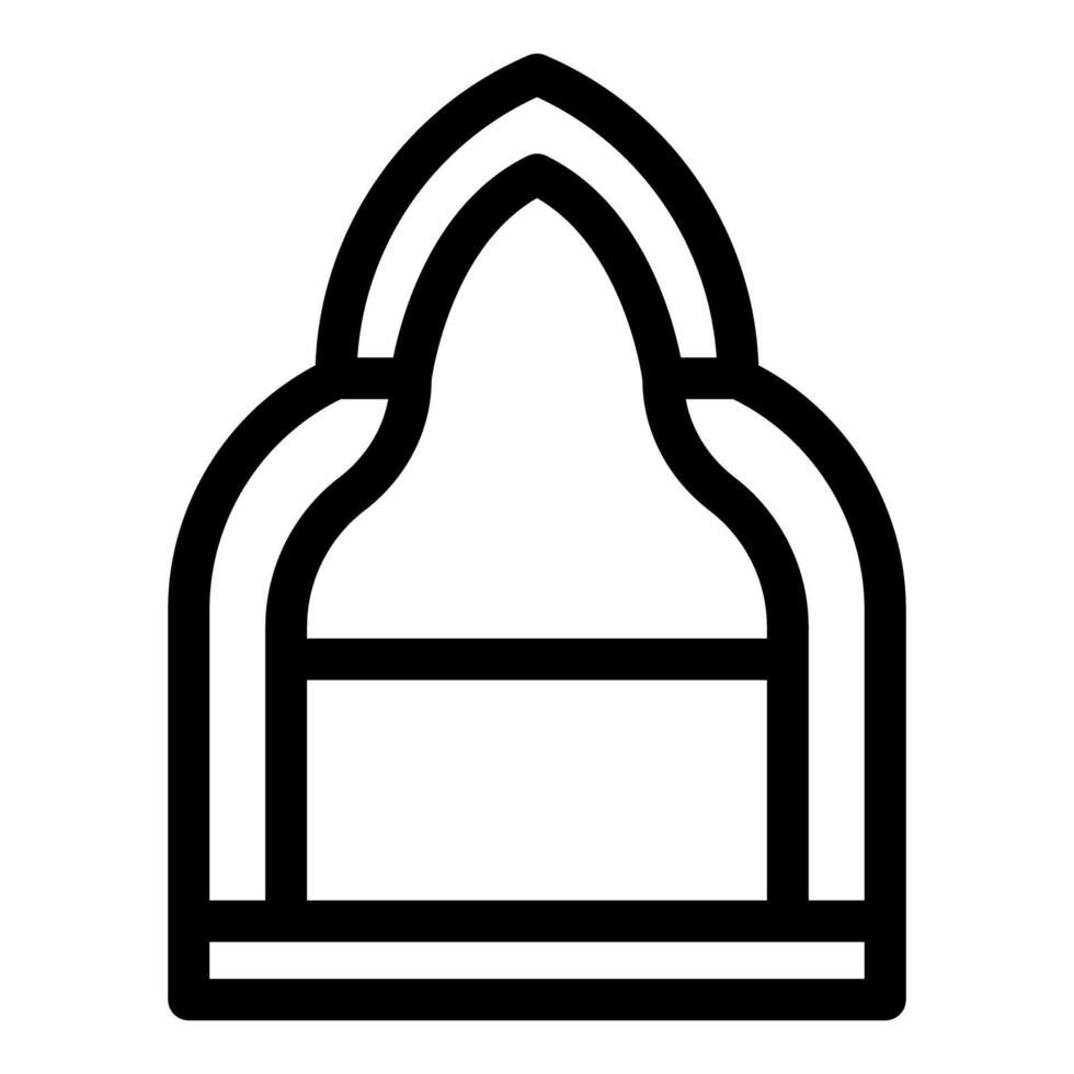 Line icon representing a classic window design vector