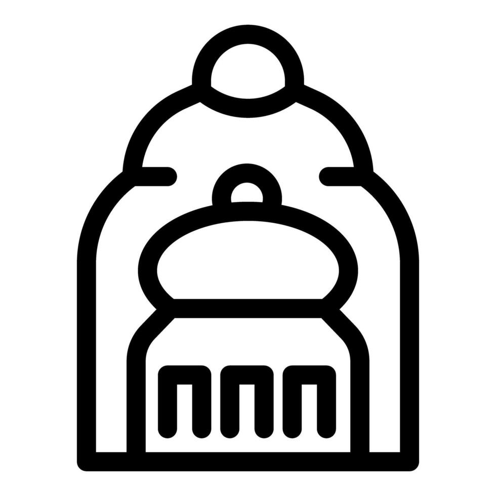 Backpack icon representing school supplies for studying vector
