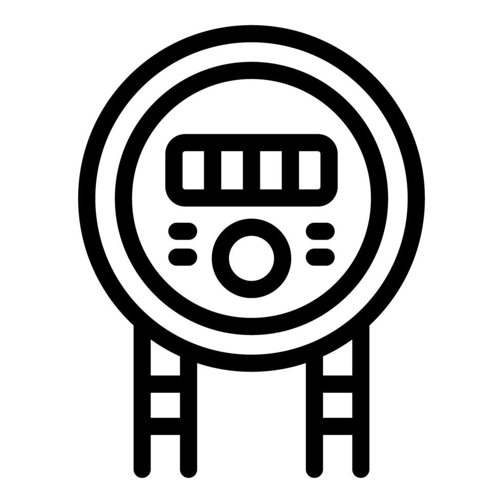 Electric meter measuring electricity consumption icon vector