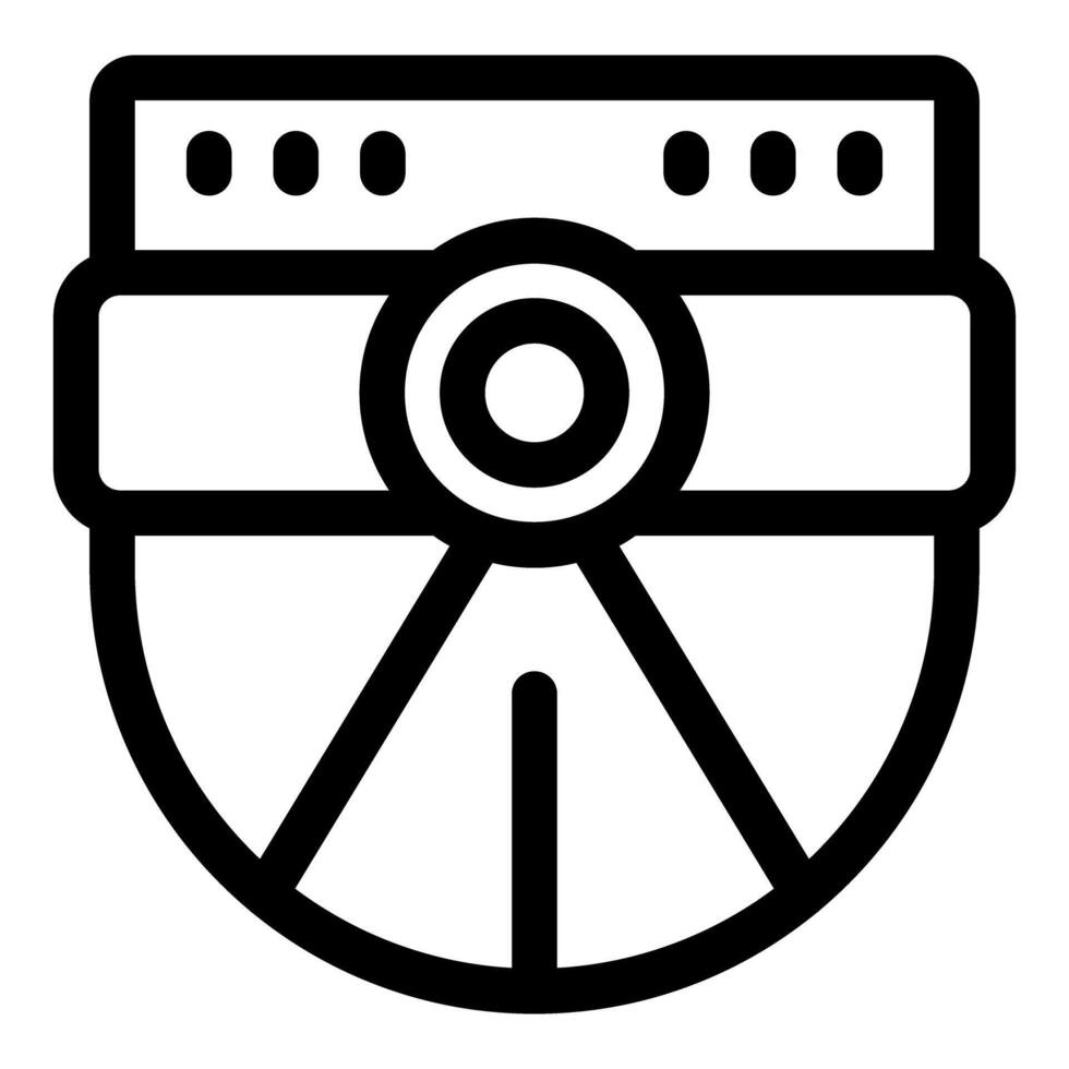 Smart cctv camera monitoring system icon vector