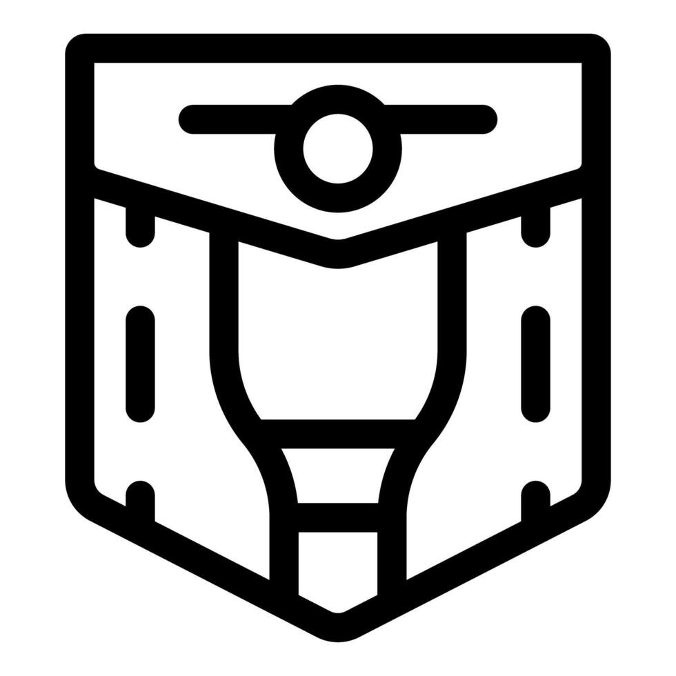 Pilot helmet icon showing aviation and flight gear vector