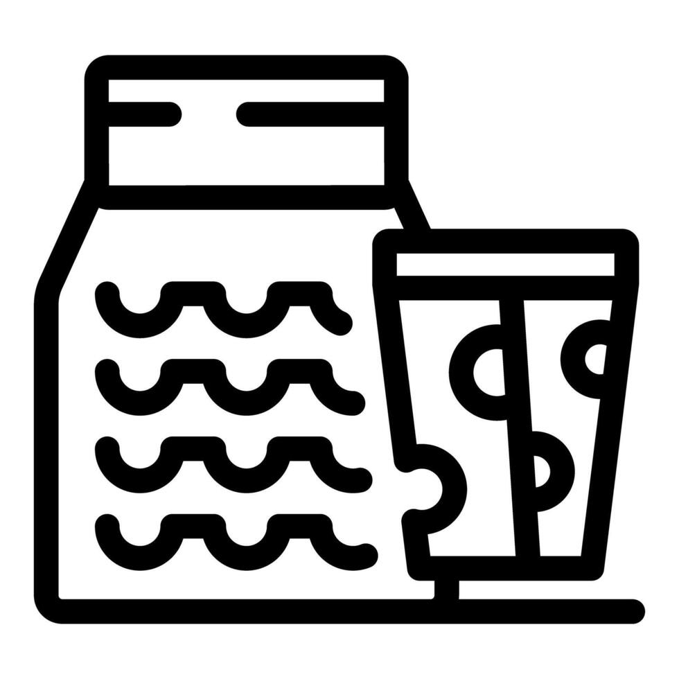 Washing machine detergent packaging standing next to washing machine icon vector