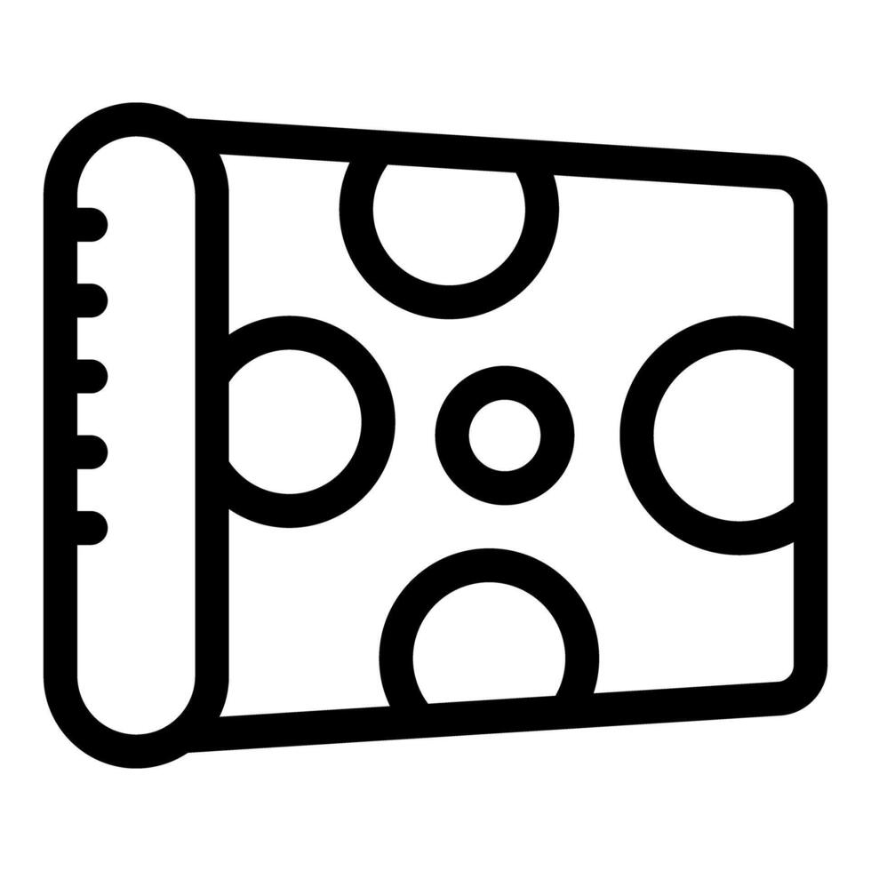 Piece of emmental cheese with holes representing a concept vector