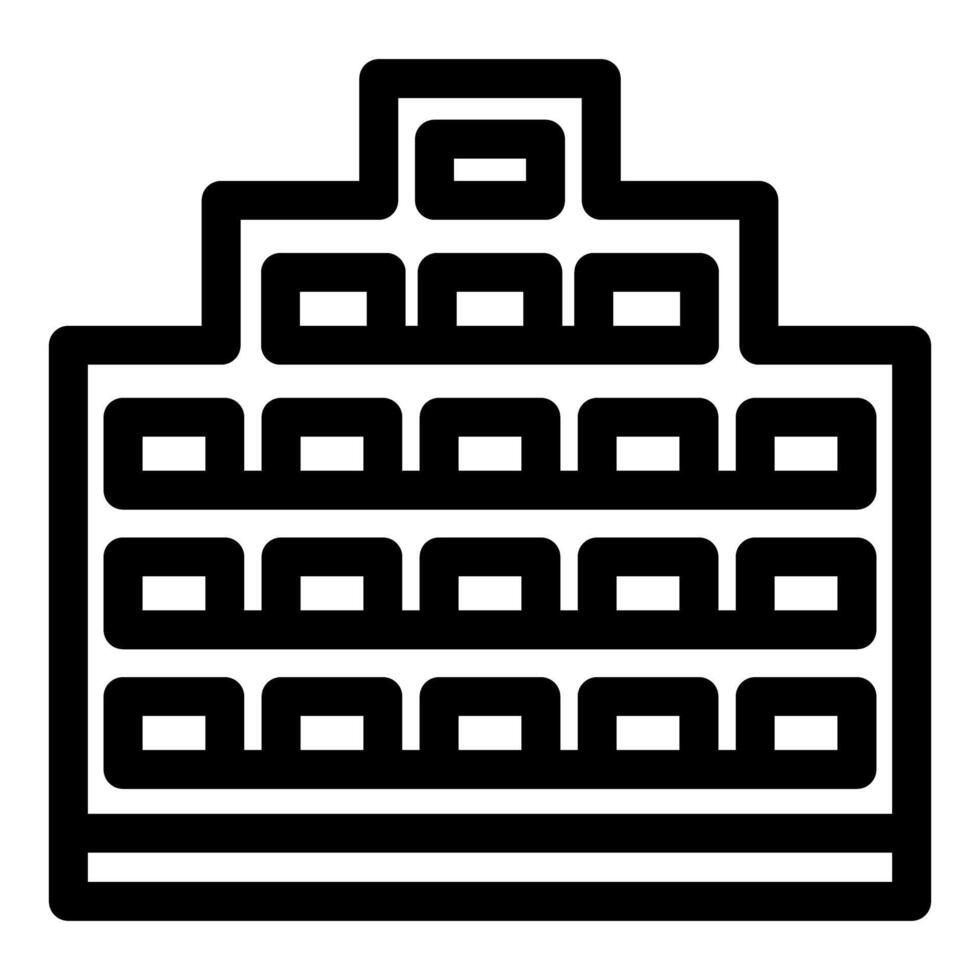 Big modern building facade with many windows vector