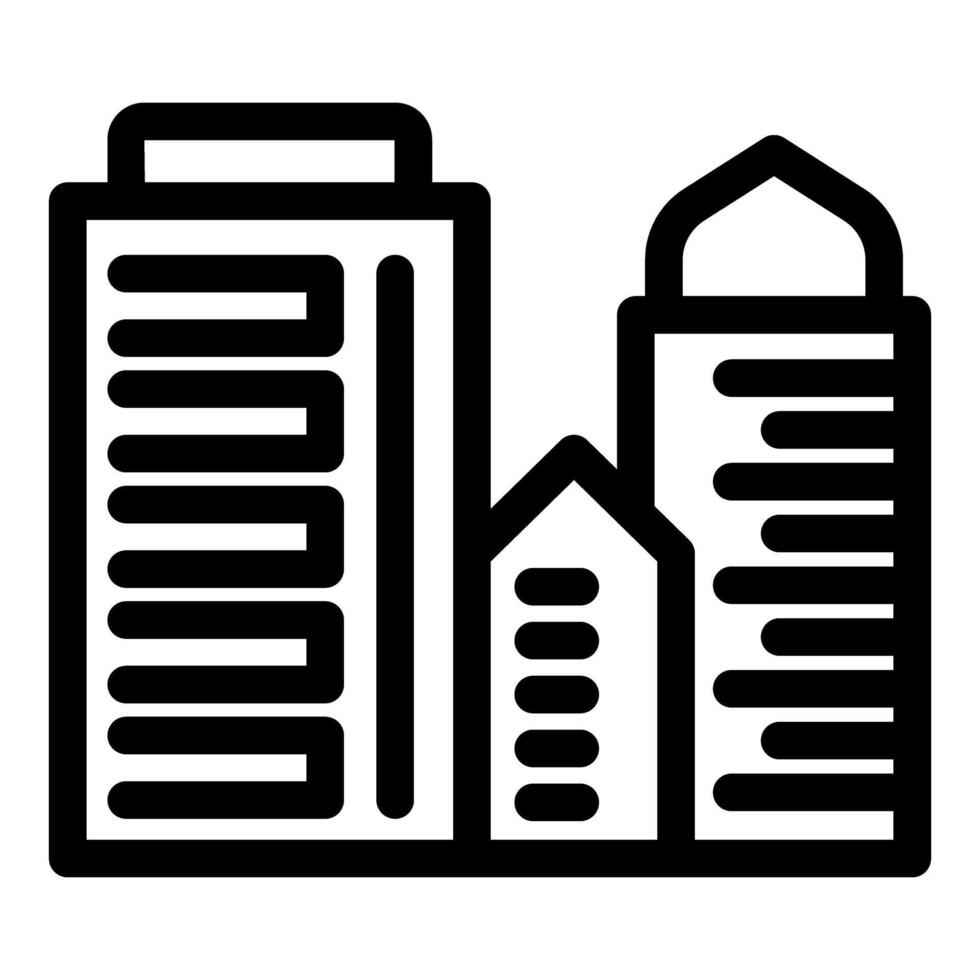 Cityscape icon representing modern urban environment with skyscrapers vector