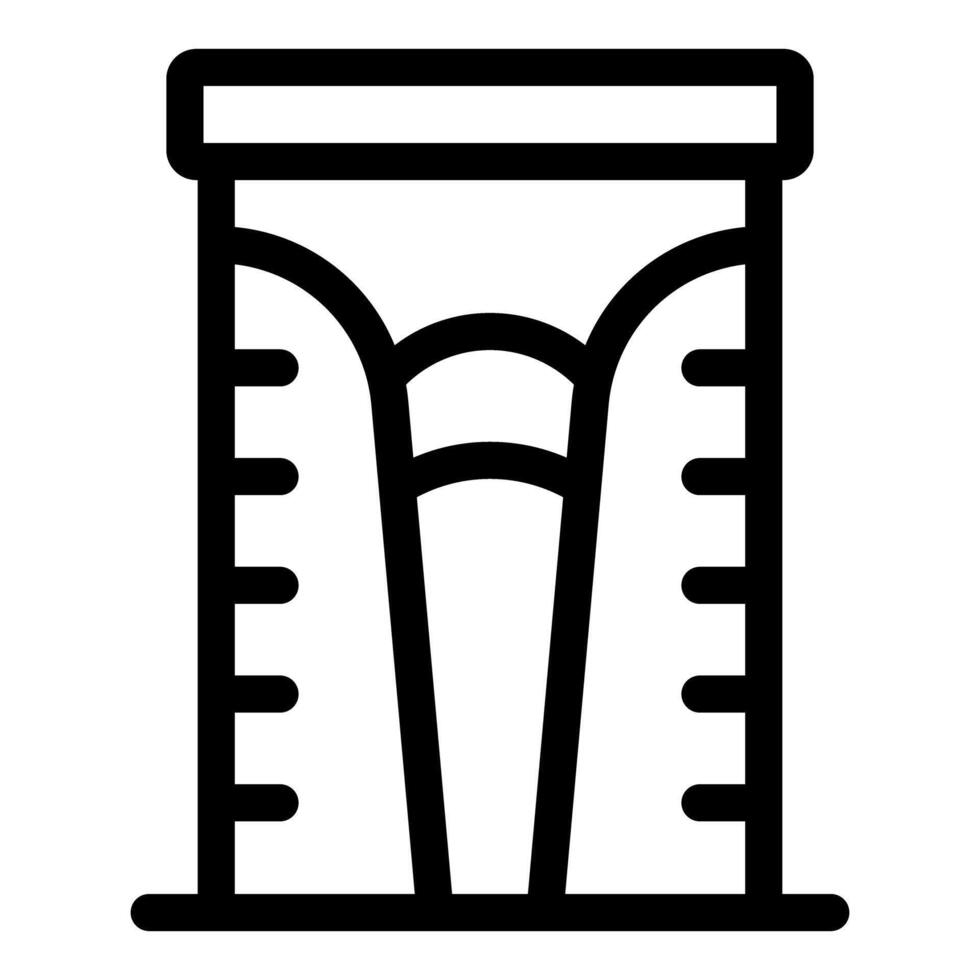 Rain gauge showing water level icon outline vector