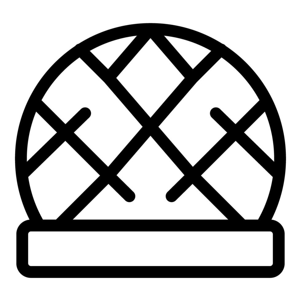 Round cage trap is standing on a flat surface and ready to be used vector