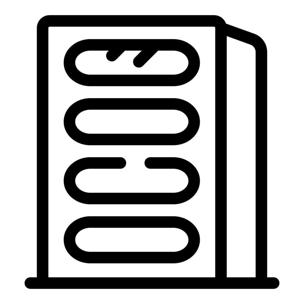 Bakery display case showing off freshly baked bread vector