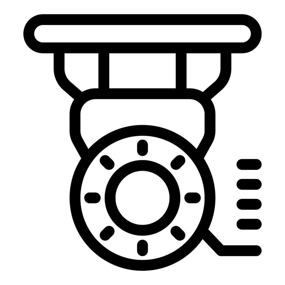Professional studio lighting equipment hanging from ceiling vector
