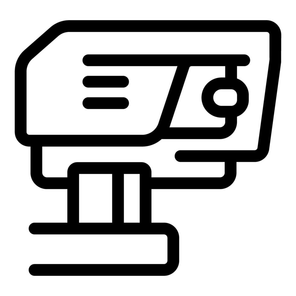 Security camera monitoring system recording video footage vector
