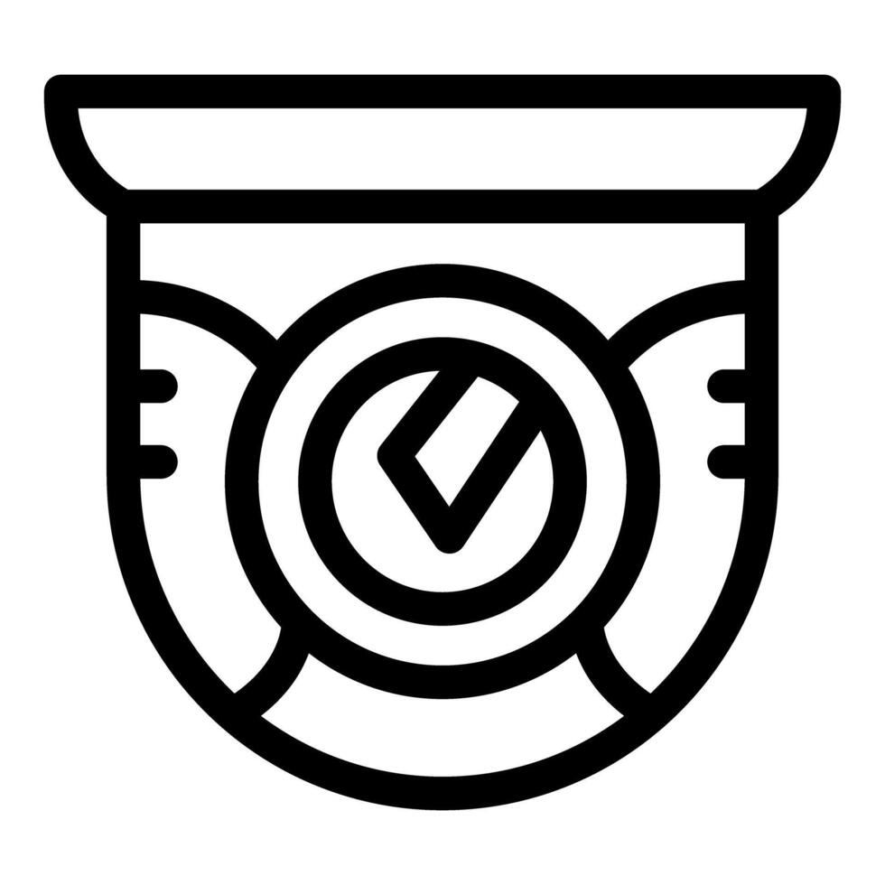 Security camera icon showing surveillance is active vector