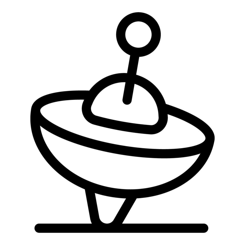 Whirligig toy spinning on the floor icon vector