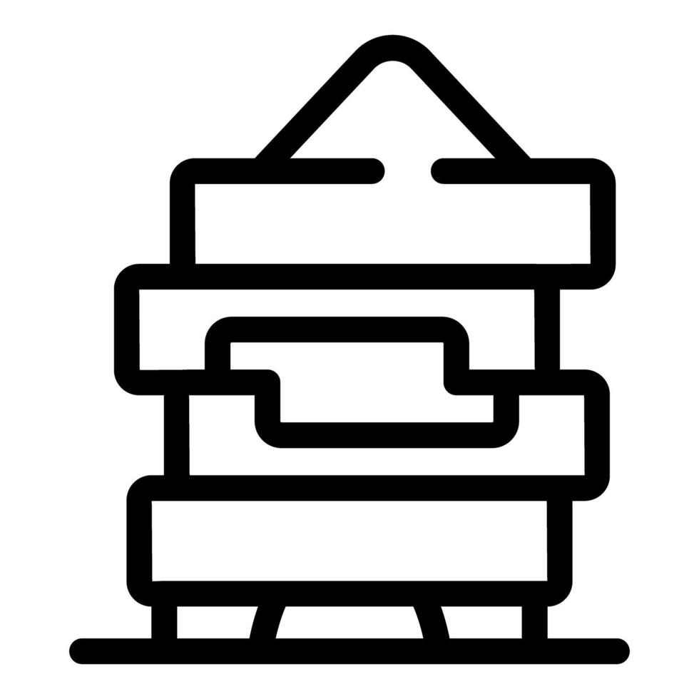 Beekeeper is extracting honey from honeycombs in wooden frames icon vector