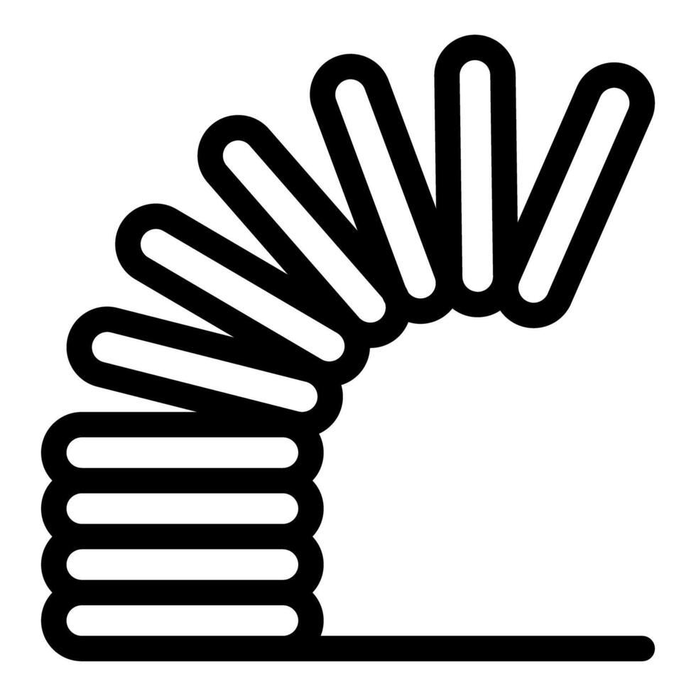 Metal spring bouncing back rebounding winding up toy vector