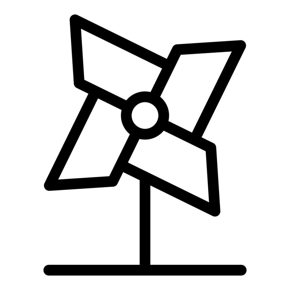 Pinwheel toy spinning generating clean energy icon vector