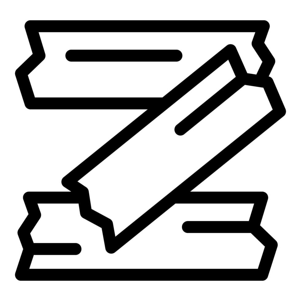 Chewing gum stick being folded into z shape vector