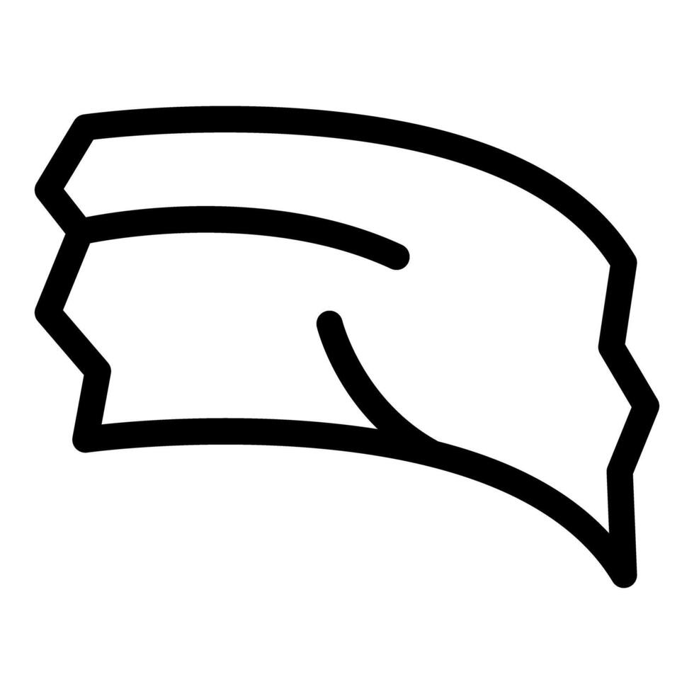 Minimalist blank ribbon banner waving in the wind vector