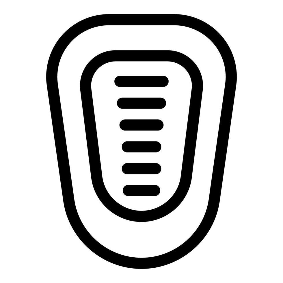 Black line icon representing manual car gearbox vector