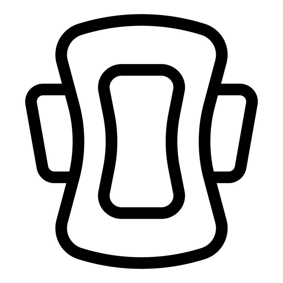 Sanitary pad icon representing feminine hygiene product vector