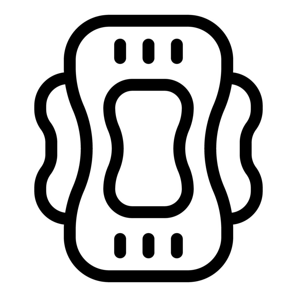 Woman hygiene product sanitary pad icon showing menstruation vector