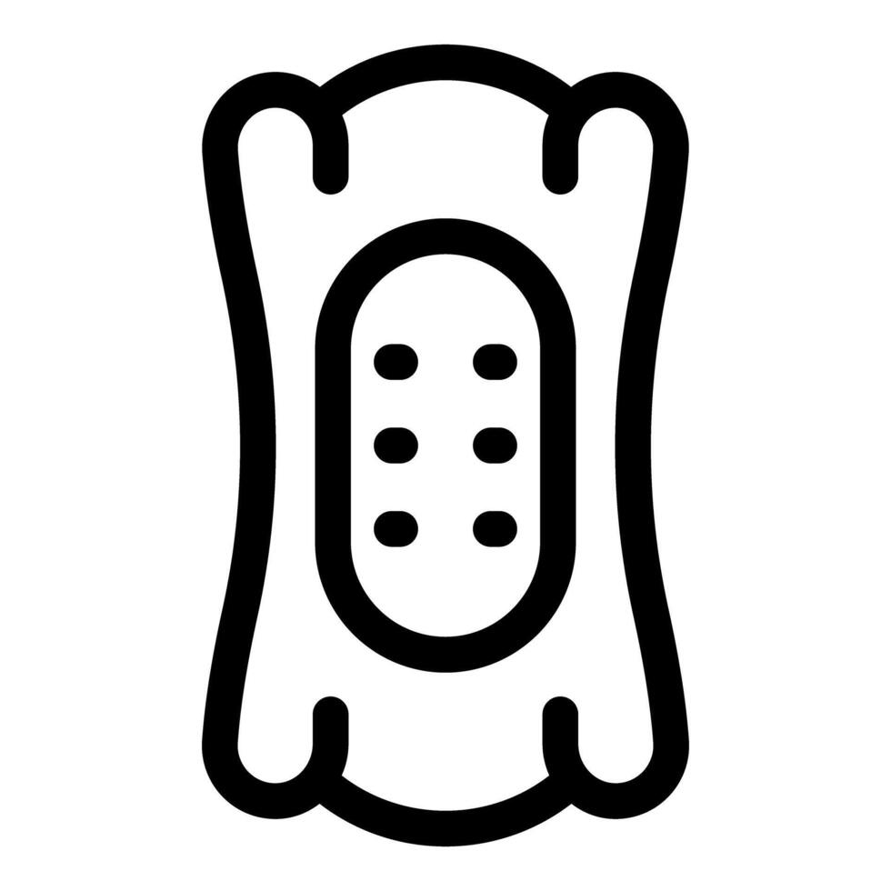 Sanitary pad icon representing feminine hygiene product vector