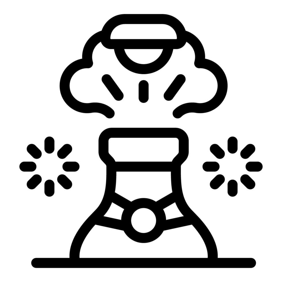 Nuclear explosion causing pollution and contamination vector