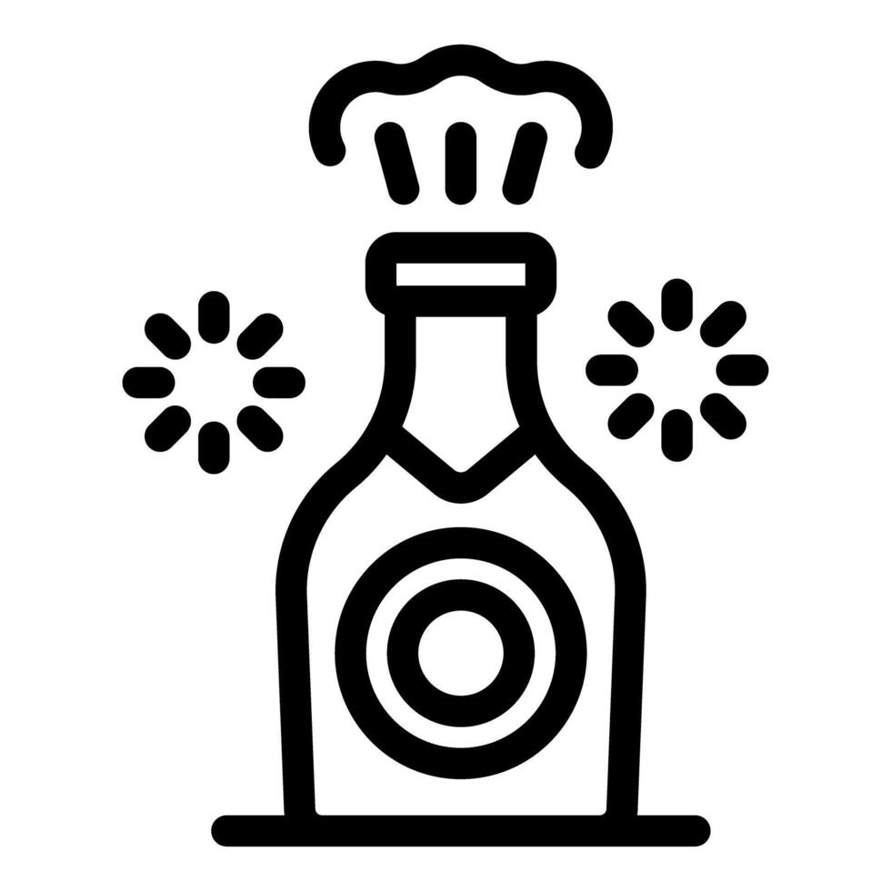Open bottle with popping cork celebrating special occasion vector