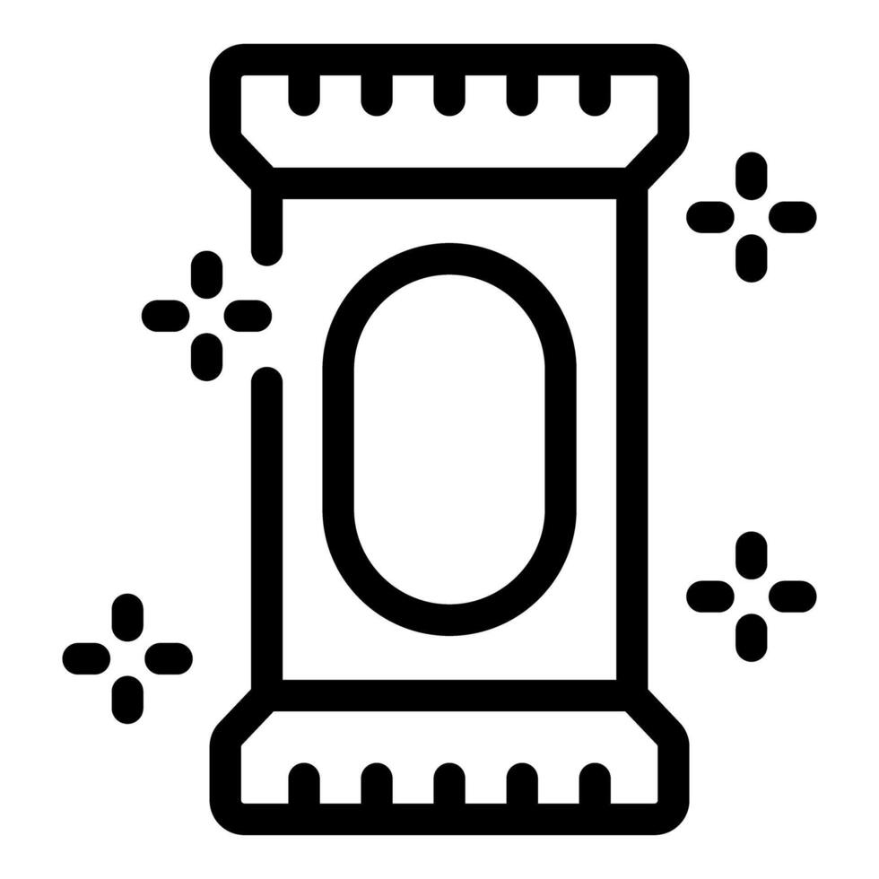 Wet wipes pack disinfecting and cleaning surface icon vector