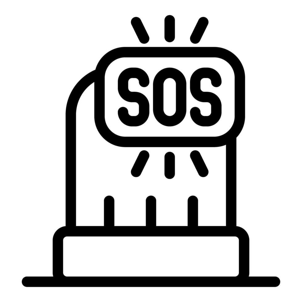 Emergency light flashing sos signal for rescue vector