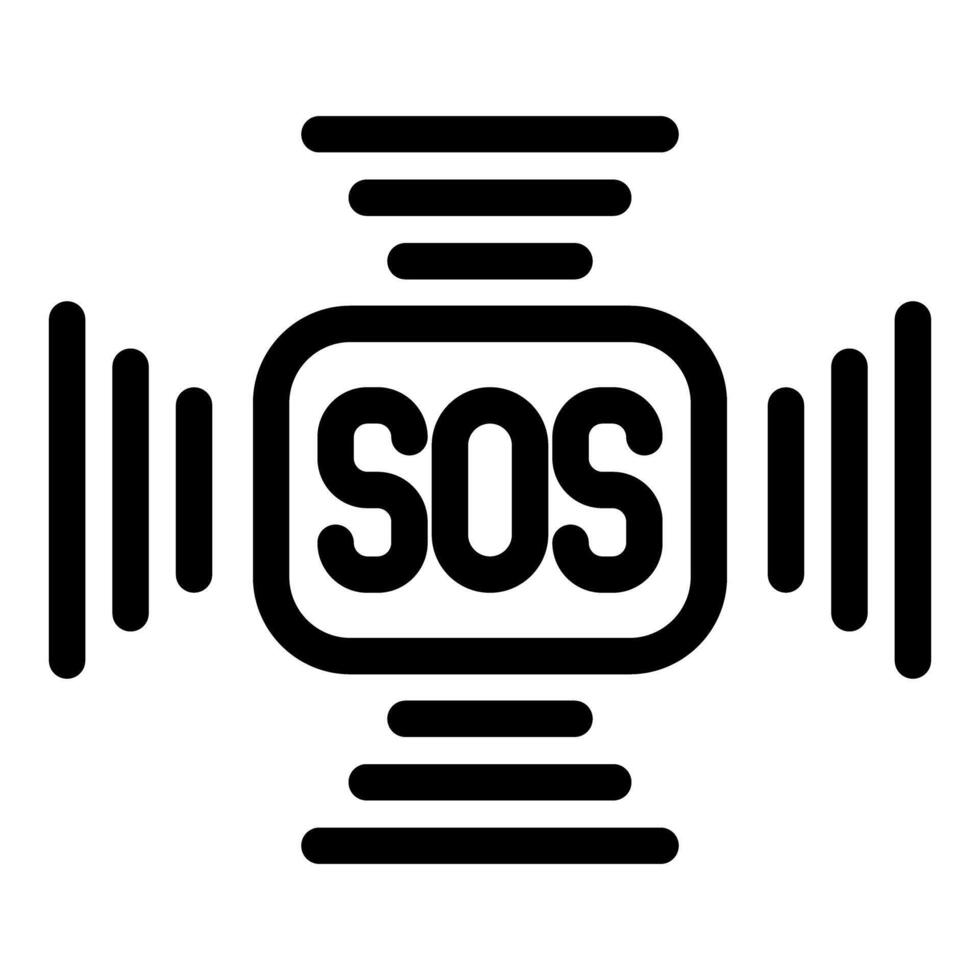 Sos signal sending emergency alert message vector