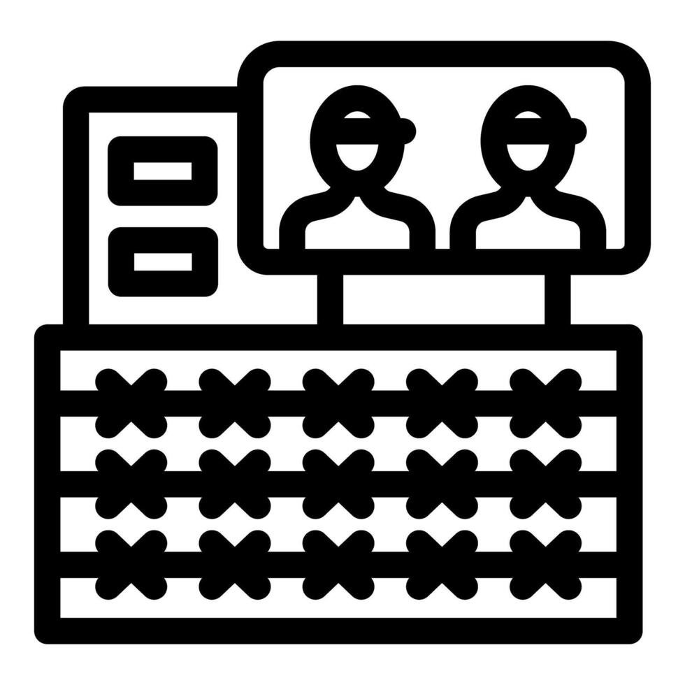 Electrical engineers controlling solar panels from control room vector