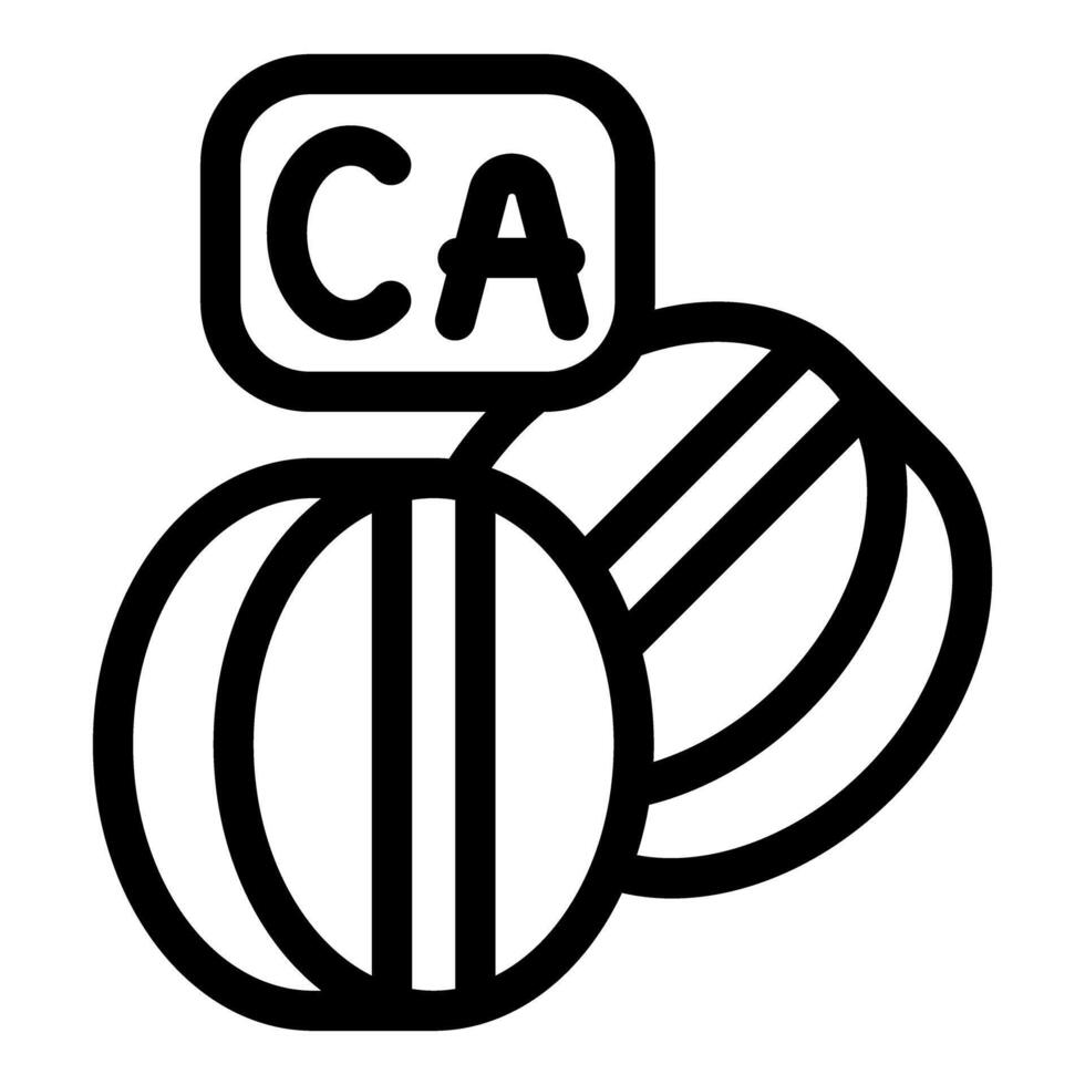 Calcium supplement pills for strong bones and health vector