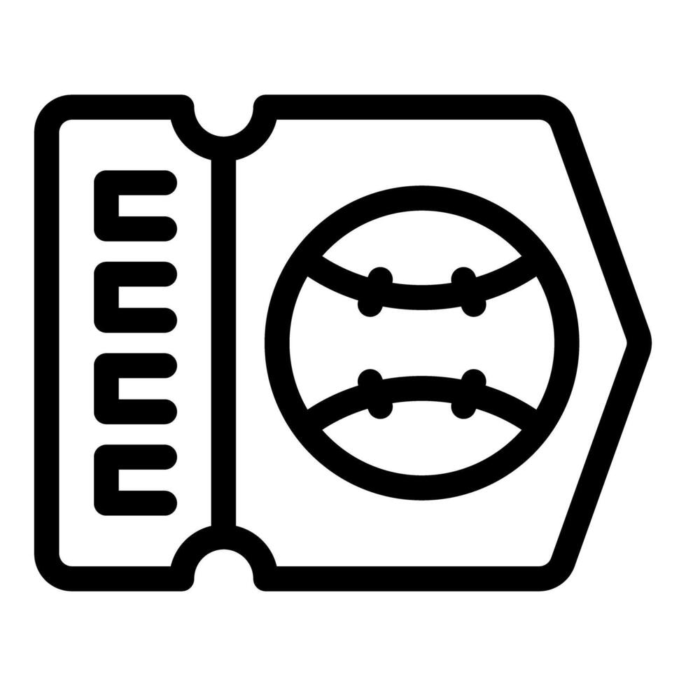 Baseball ticket admitting spectator to sporting event vector
