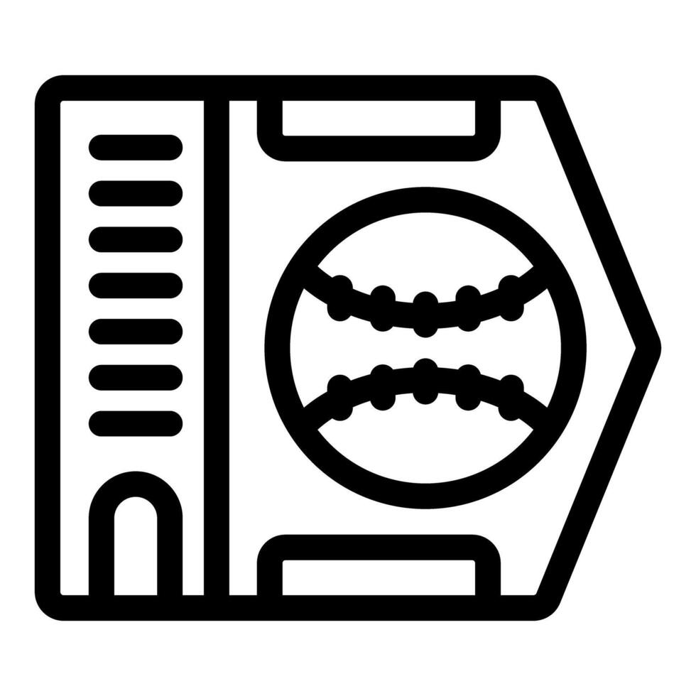 Baseball field icon showing dugout and baseball diamond vector