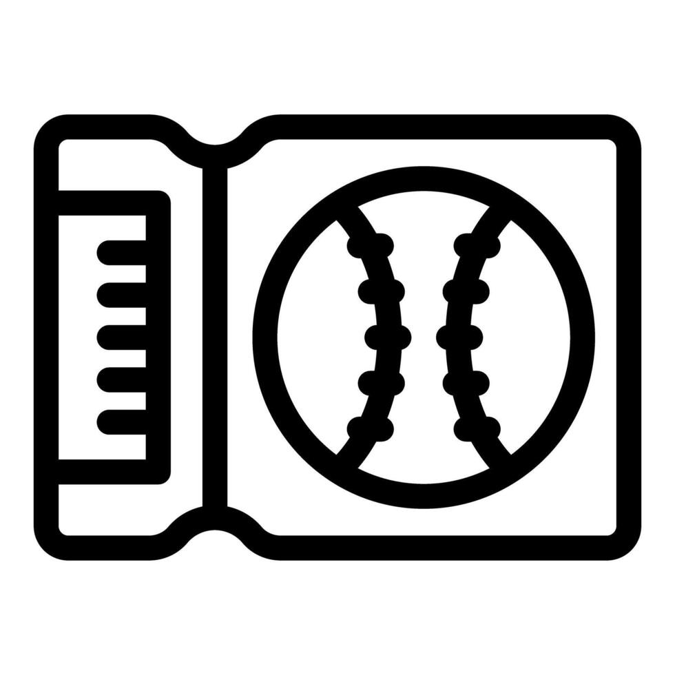 Baseball ticket representing sport event attendance and fandom vector