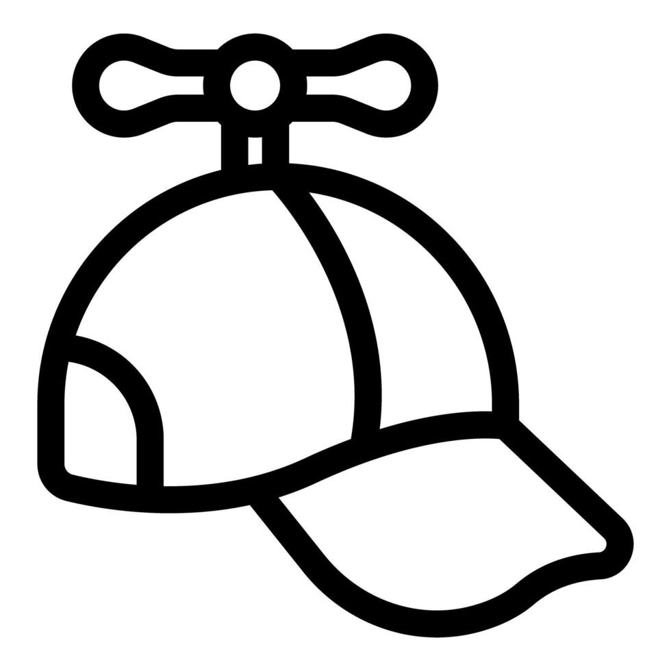 Funny hat with wind turbine generating clean energy vector