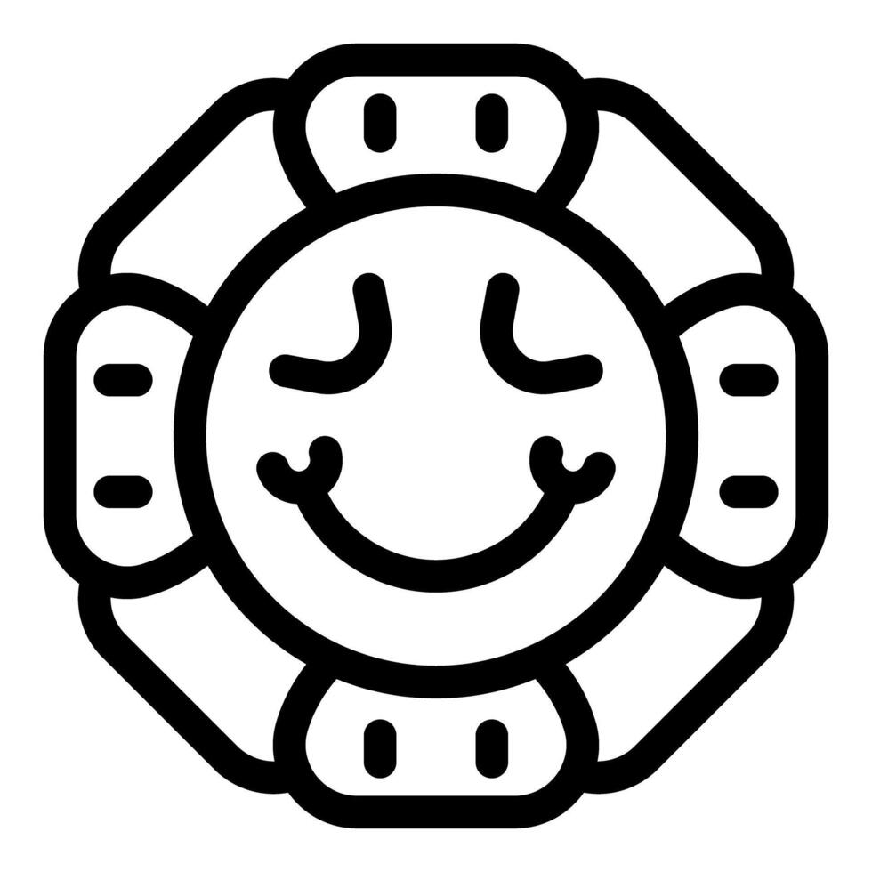 Simple, friendly emoji experiencing the immersive world of vr vector