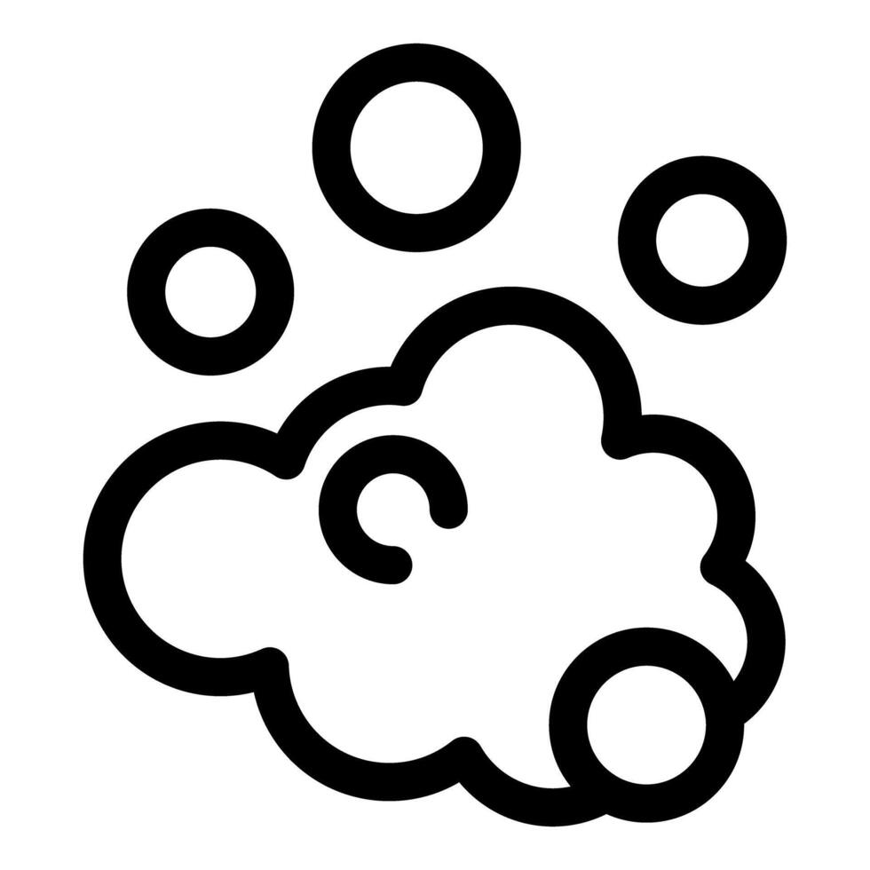 Fluffy soap suds forming while washing and cleaning vector