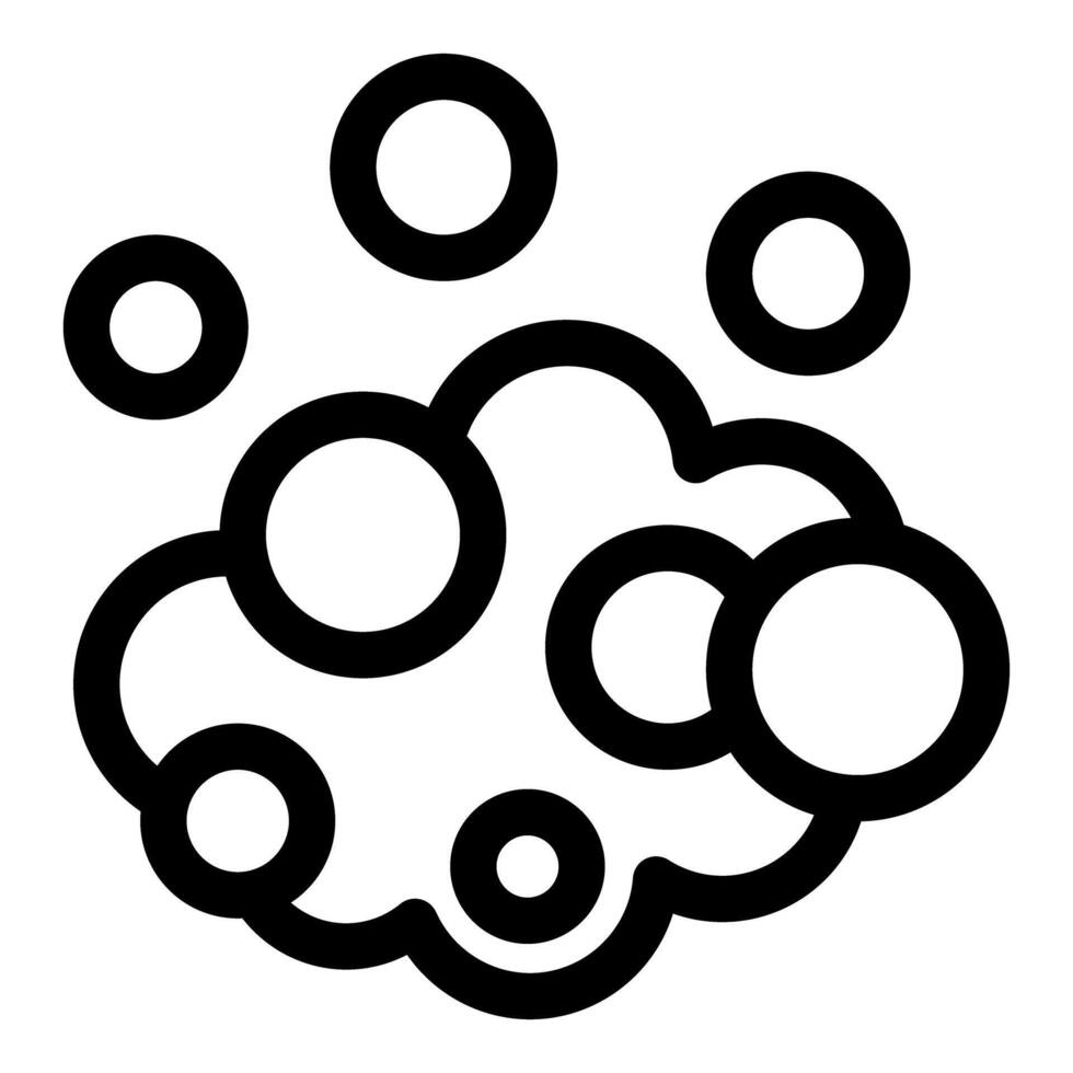 Soap suds icon representing cleaning and hygiene concept vector