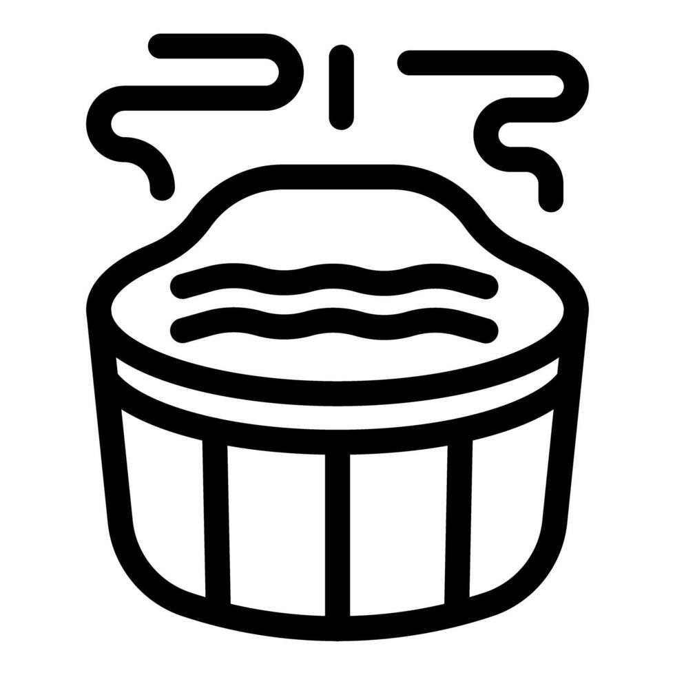 Hot tub steaming and relaxing with water moving vector