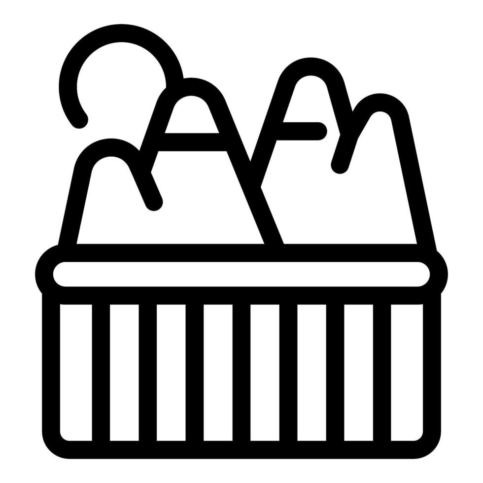 Rollercoaster track looping over amusement park ride icon vector