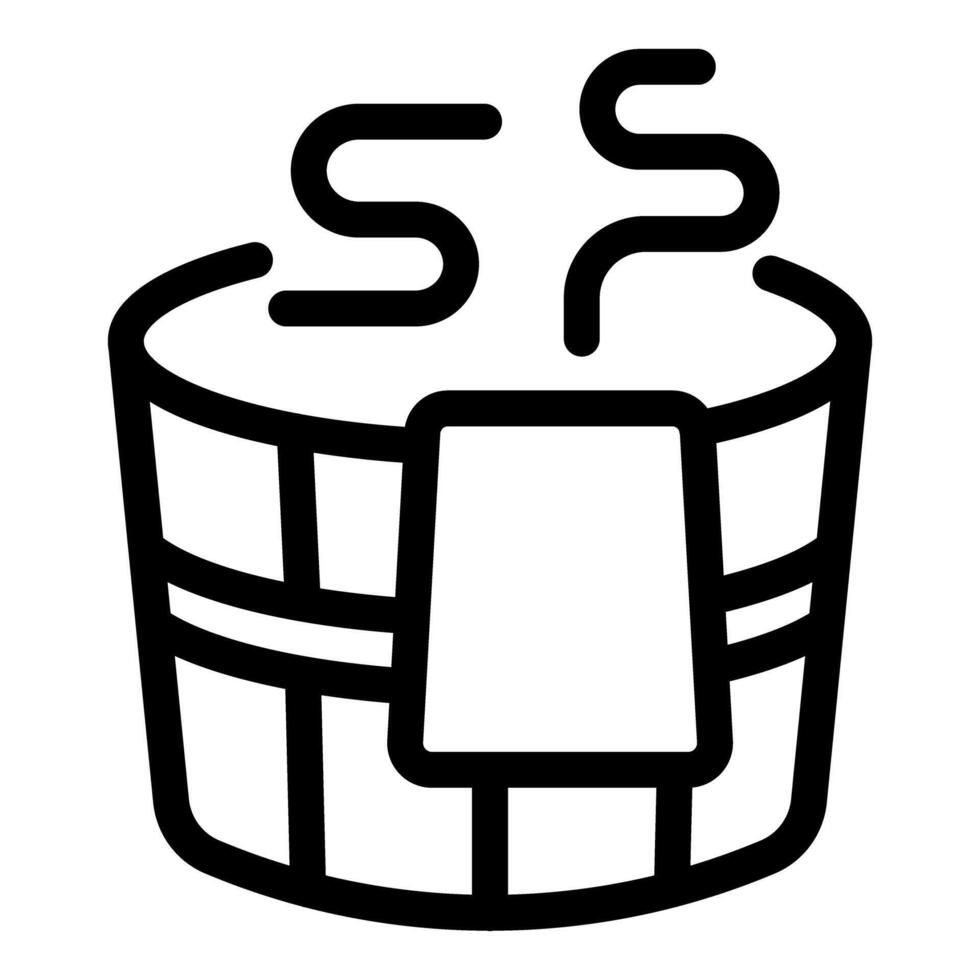 Hot steamy sauna bath is waiting for you to relax vector