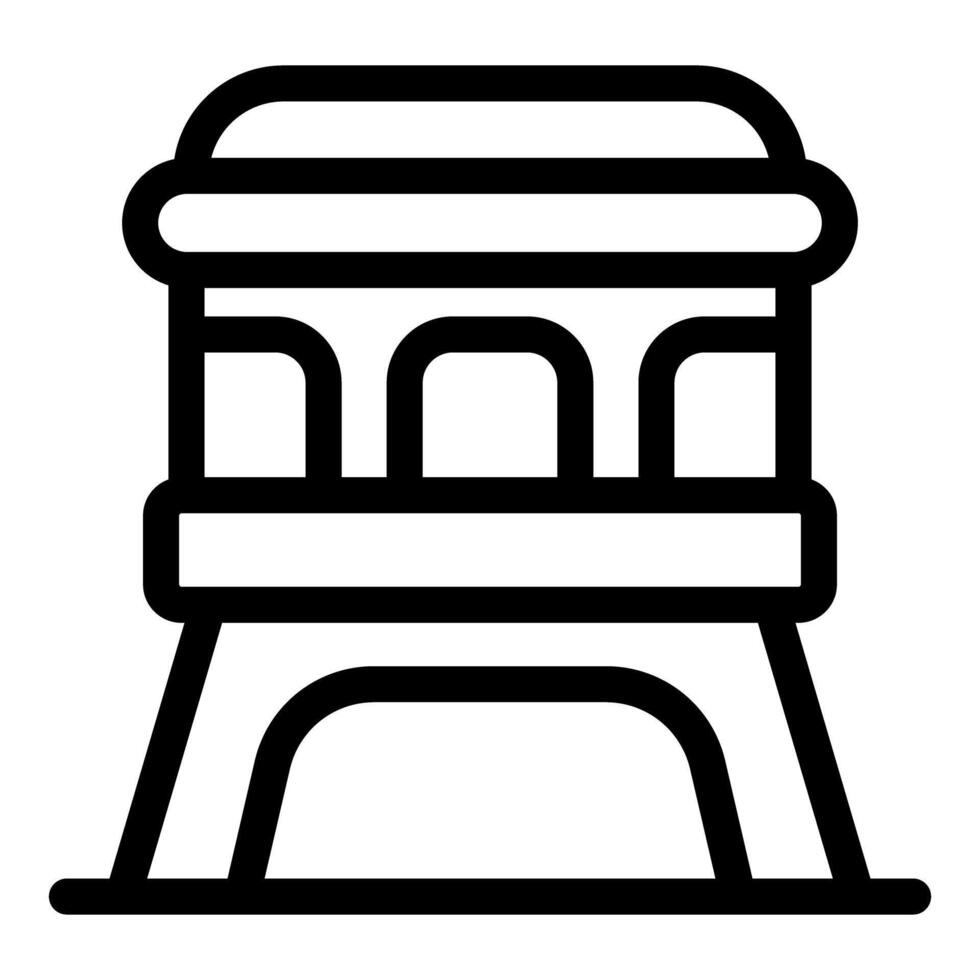 Baby changing table with sections for diapers and creams vector